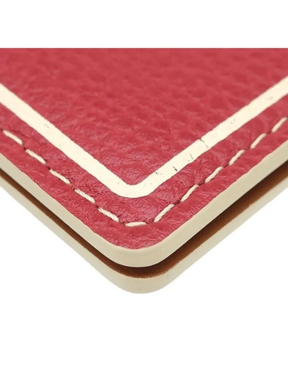 Louis Vuitton Card Case Pocket Organizer Leather Red Brown Business
